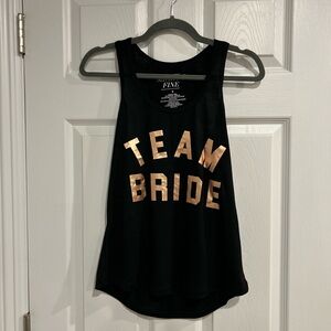 Black 'Team Bride' Tank Top